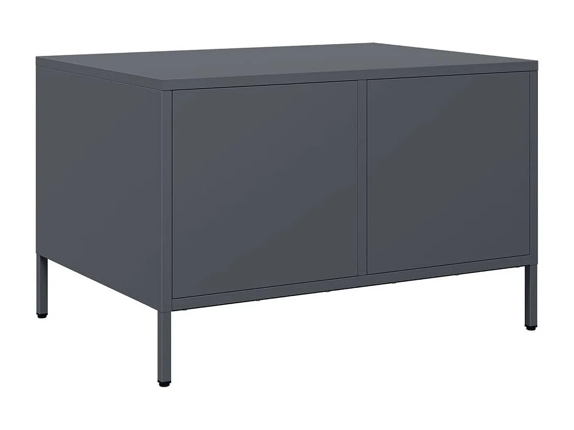 Mobile porta TV antracite 68x50x43,5 cm acciaio laminato a freddo