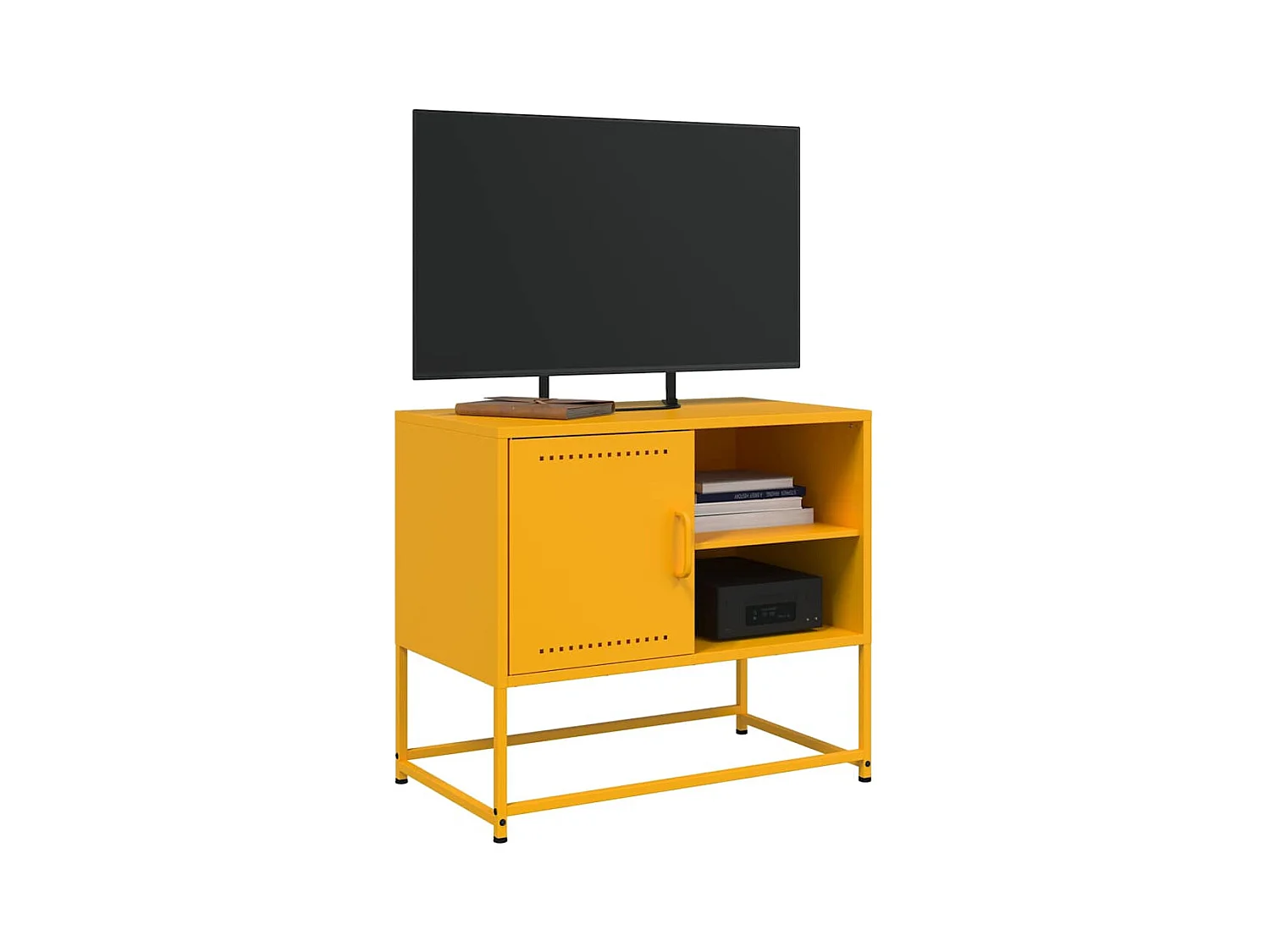 Mobile porta TV giallo senape 68x39x60,5 cm in acciaio