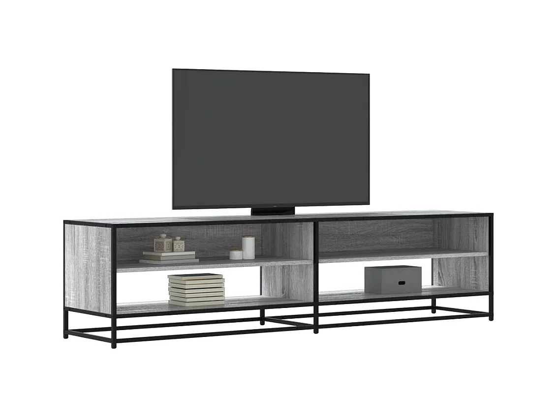 Meuble TV sonoma gris 180,5x40x46 cm bois d'ingénierie