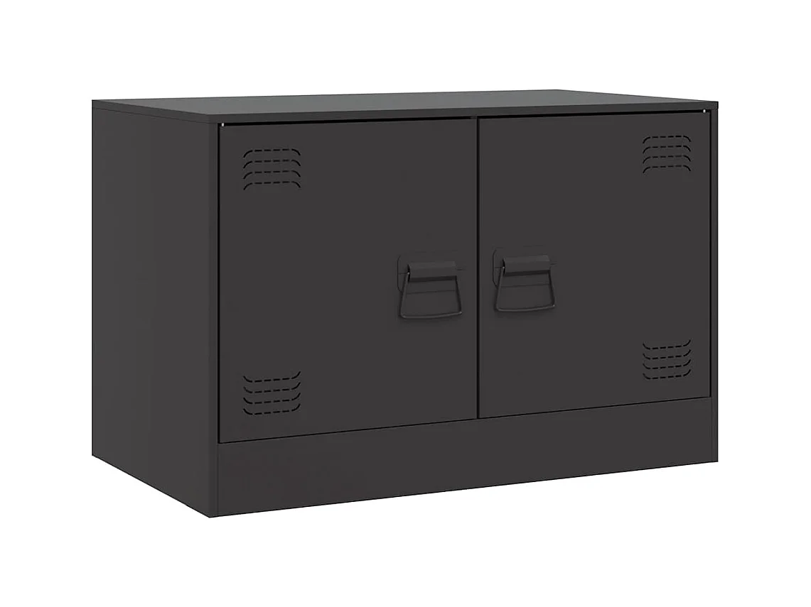 Zwarte tv-kast 67x39x44 cm staal