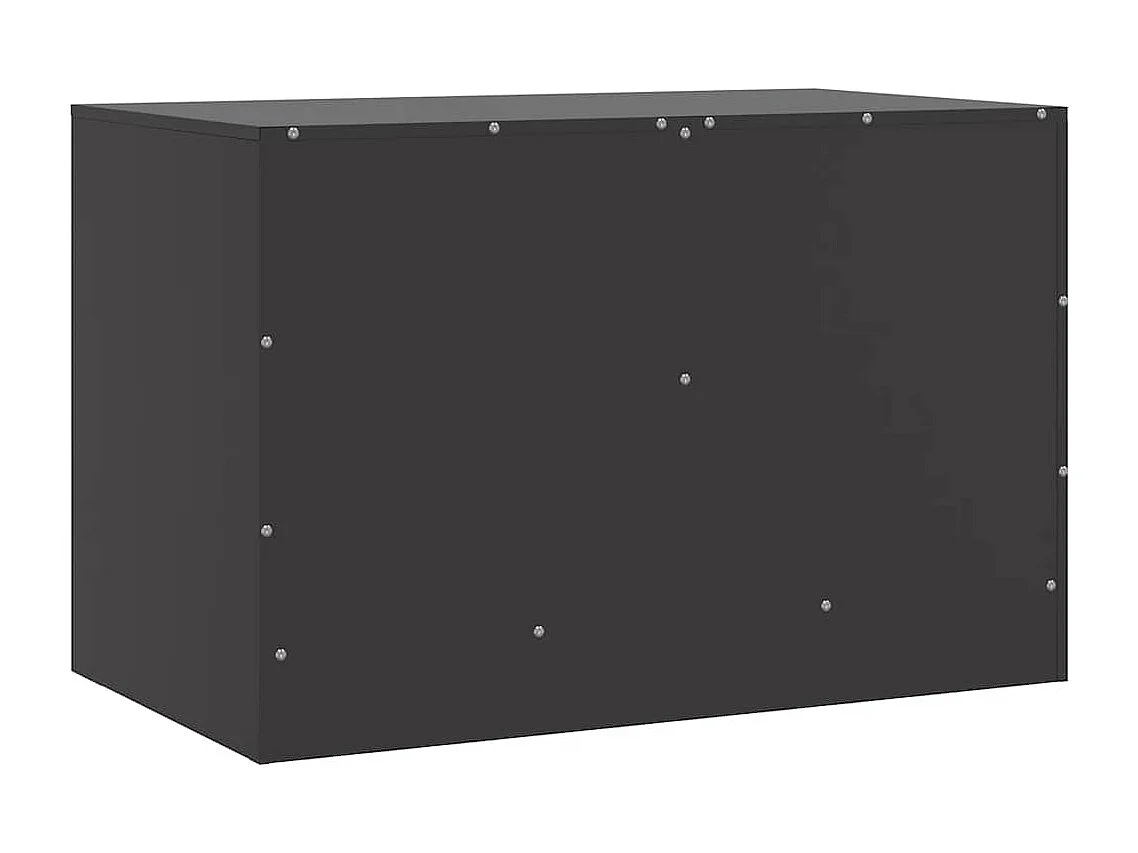 Meuble TV noir 67x39x44 cm acier