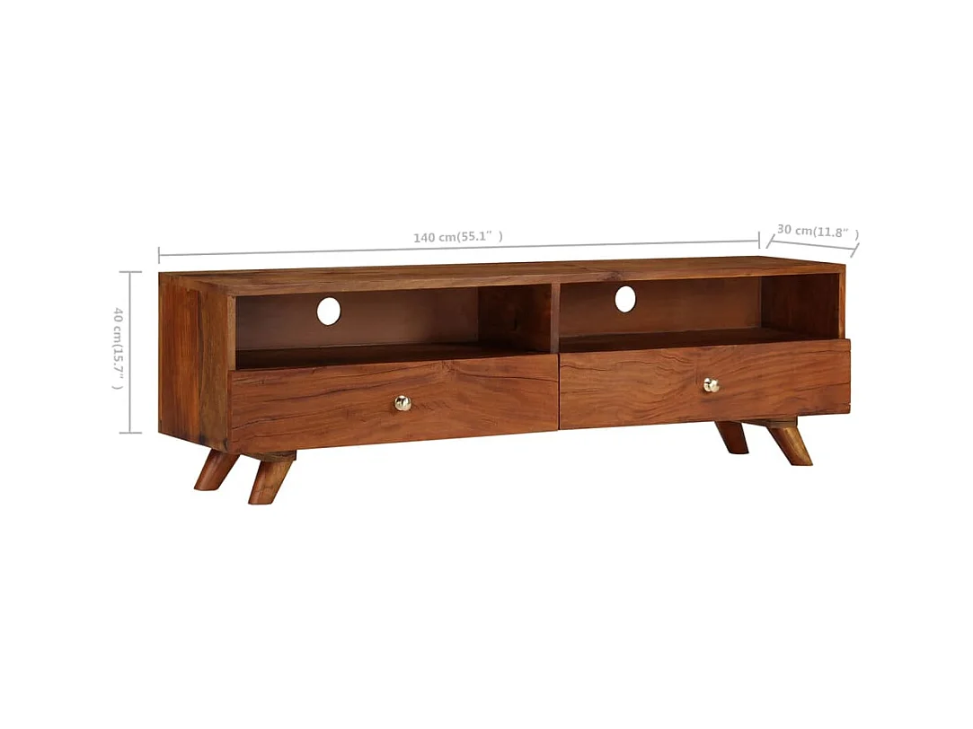 TV-Schrank Massivholz Altholz 140x30x40 cm