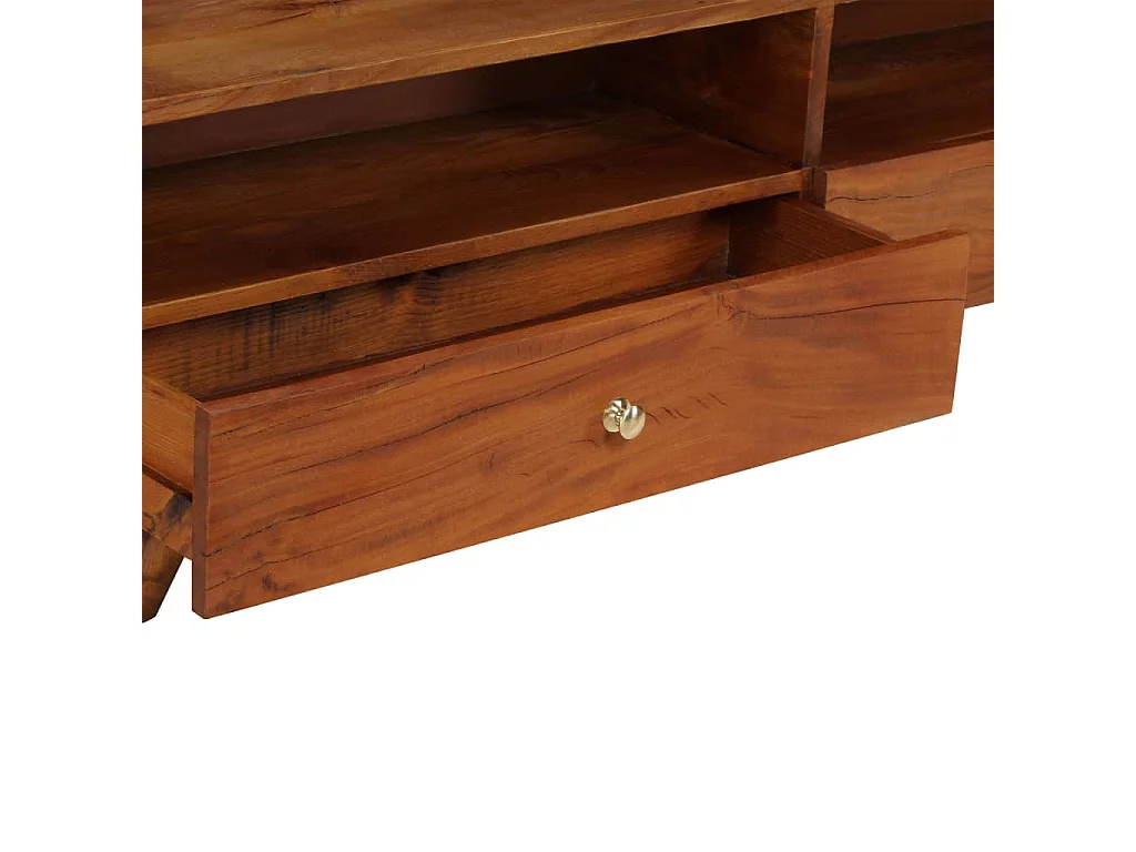 Mueble de TV de madera maciza recuperada 140x30x40 cm