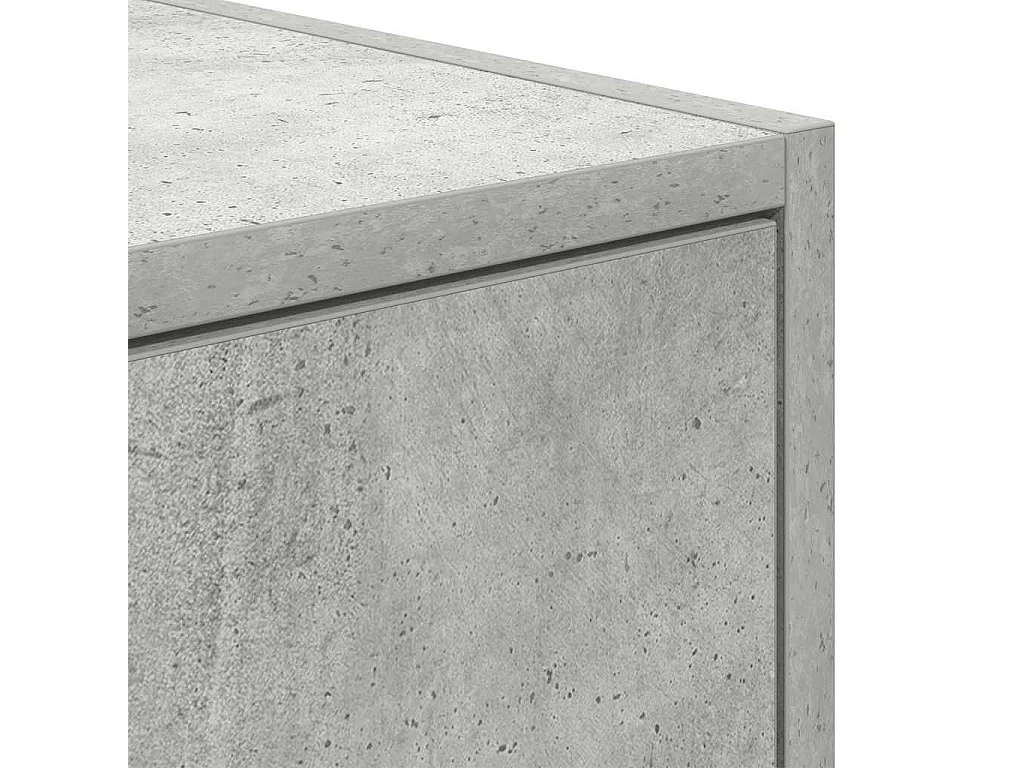 Meuble TV gris béton 80x31x25,5 cm bois d'ingénierie
