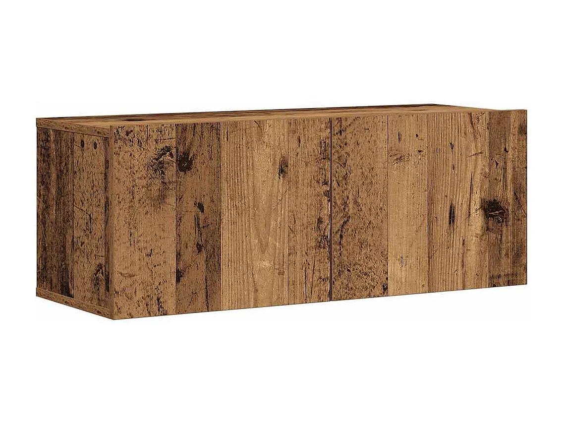 Set di mobili porta TV da parete da 7 pezzi, legno invecchiato, legno ingegnerizzato