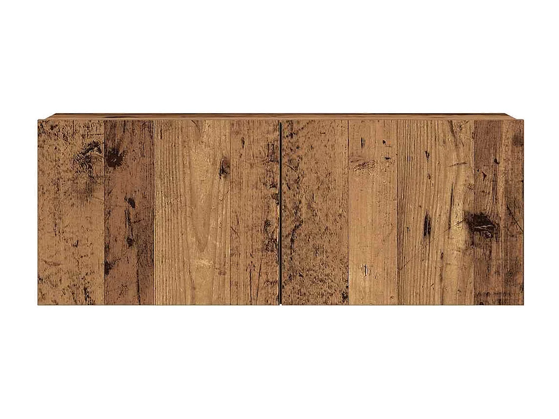 Set di mobili porta TV da parete da 7 pezzi, legno invecchiato, legno ingegnerizzato