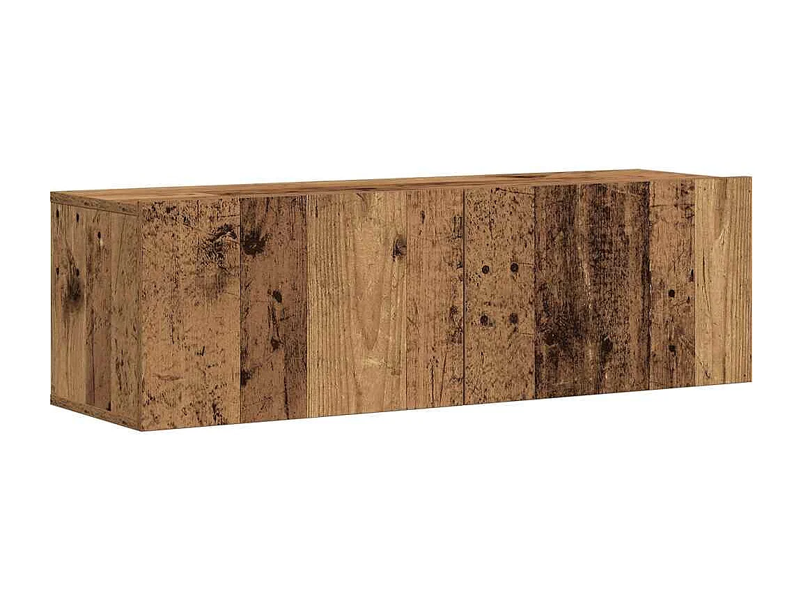 Set di mobili porta TV da parete da 7 pezzi, legno invecchiato, legno ingegnerizzato