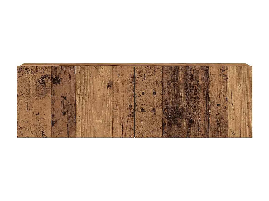 Set di mobili porta TV da parete da 7 pezzi, legno invecchiato, legno ingegnerizzato