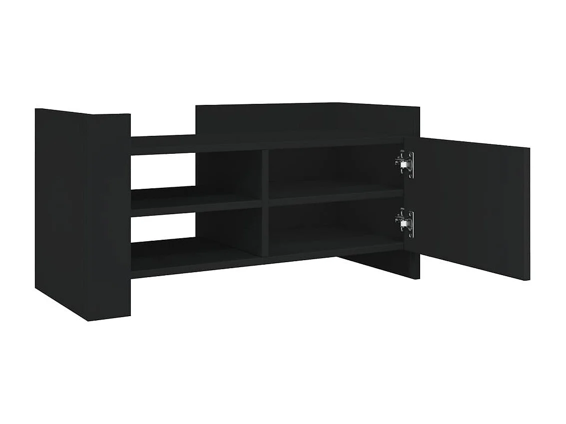 Meuble TV noir 80x35x40 cm bois d’ingénierie