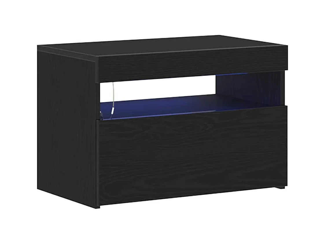 Meuble TV 2 pcs Noir 60 x 35 x 40 cm Bois d'ingénierie