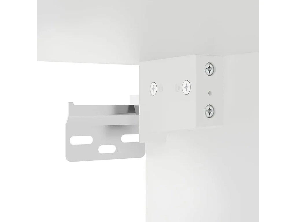 Mueble de TV de pared de 2 piezas, blanco, 57x34,5x40 cm