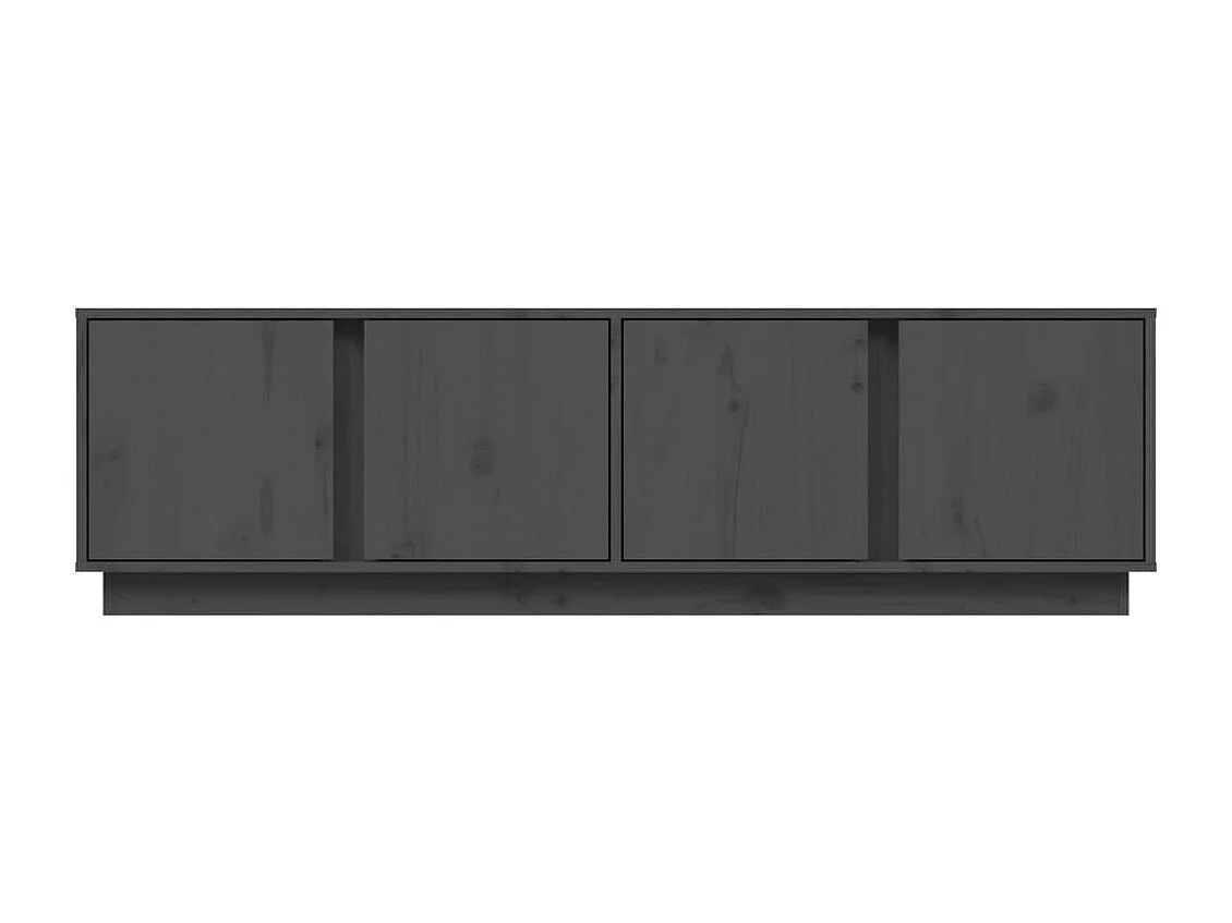 Meuble TV Gris 140x40x40 cm Bois de pin massif