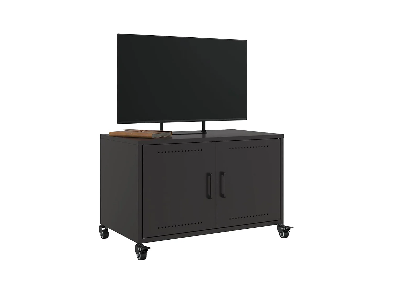 Meuble TV noir 68x39x43,5 cm acier