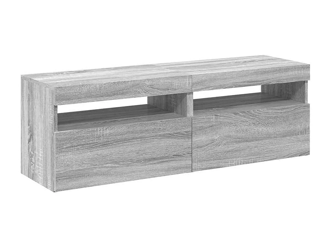 Meubles TV 2 pcs avec lumières LED Sonoma gris 60x35x40 cm