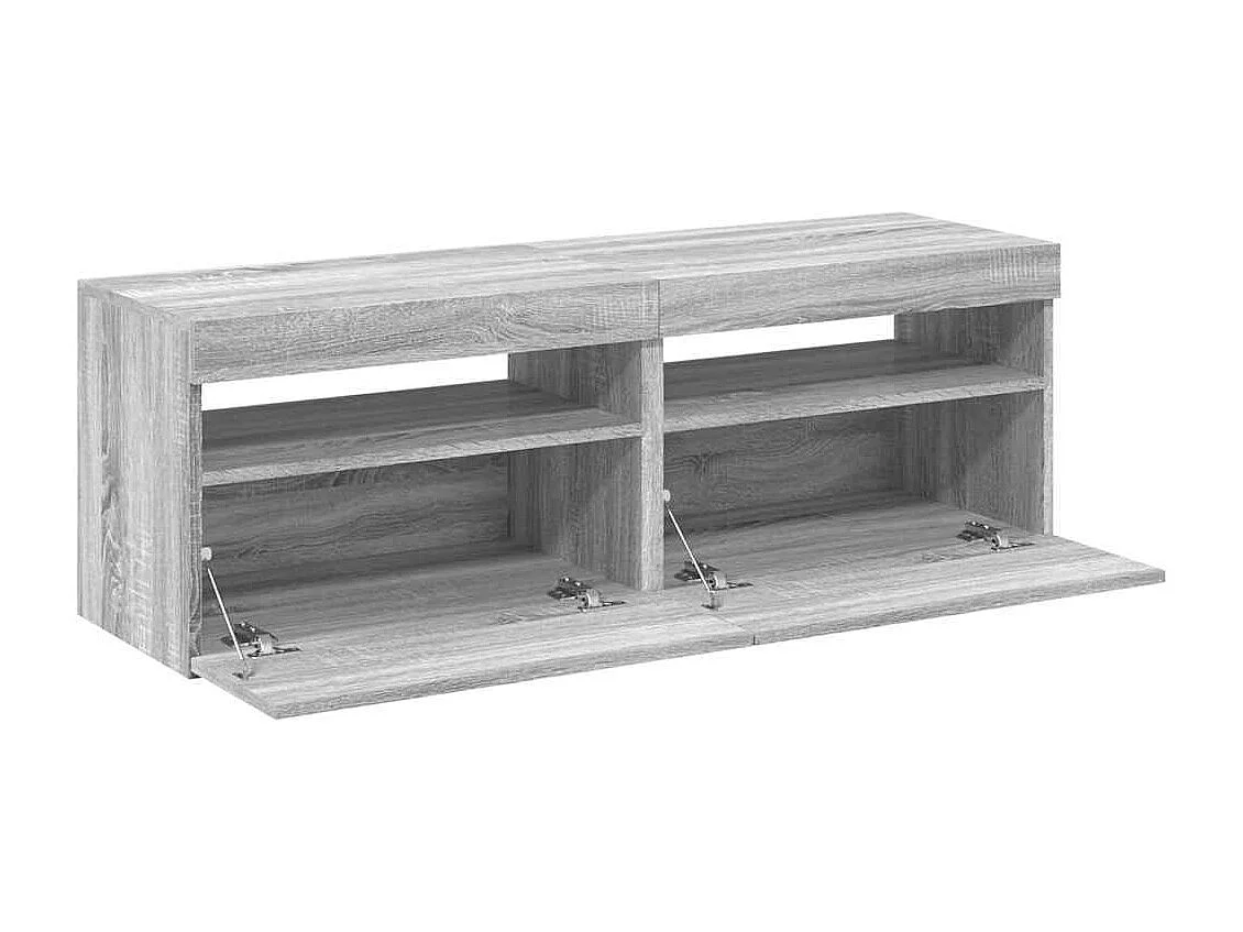 Meubles TV 2 pcs avec lumières LED Sonoma gris 60x35x40 cm