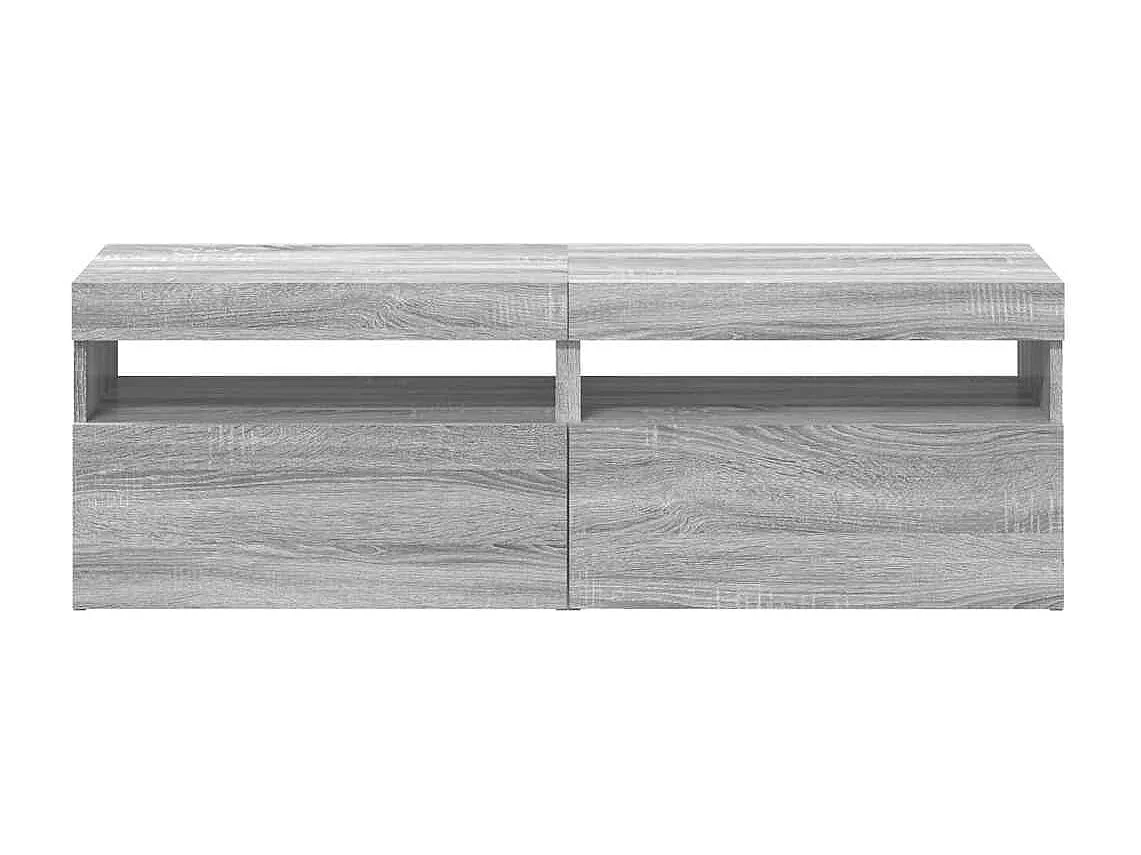 Meubles TV 2 pcs avec lumières LED Sonoma gris 60x35x40 cm