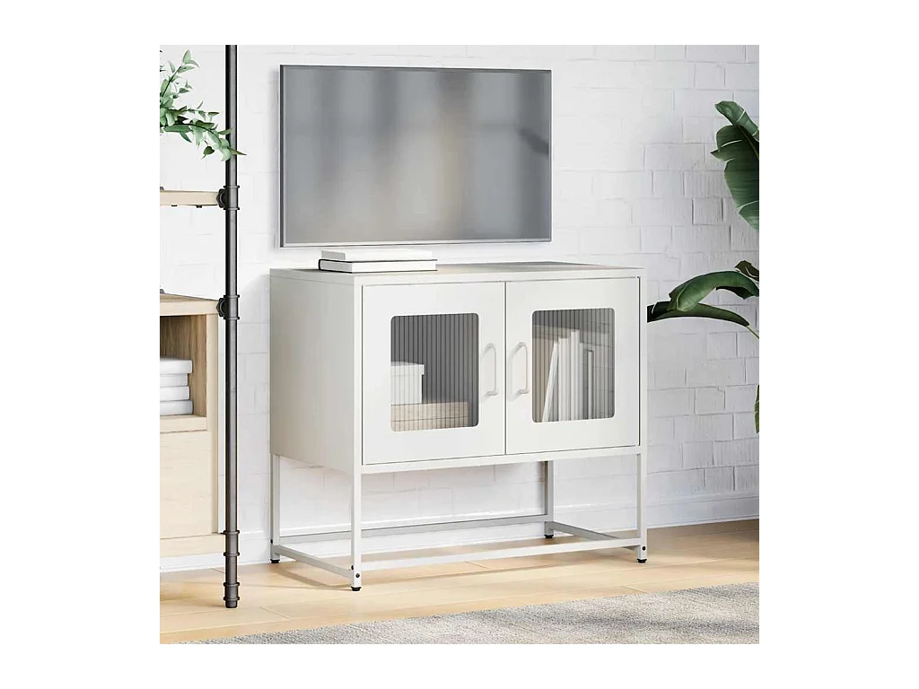 Witte tv-kast 68x39x60,5 cm koudgewalst staal