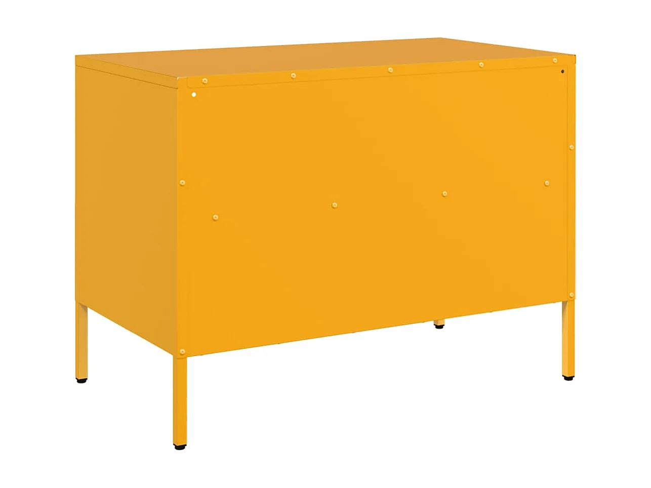 Meuble TV jaune moutarde 68x39x50,5 cm acier