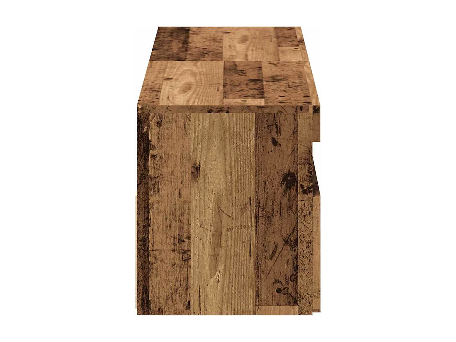 Meubles TV avec lumières LED 2 pcs vieux bois bois d'ingénierie