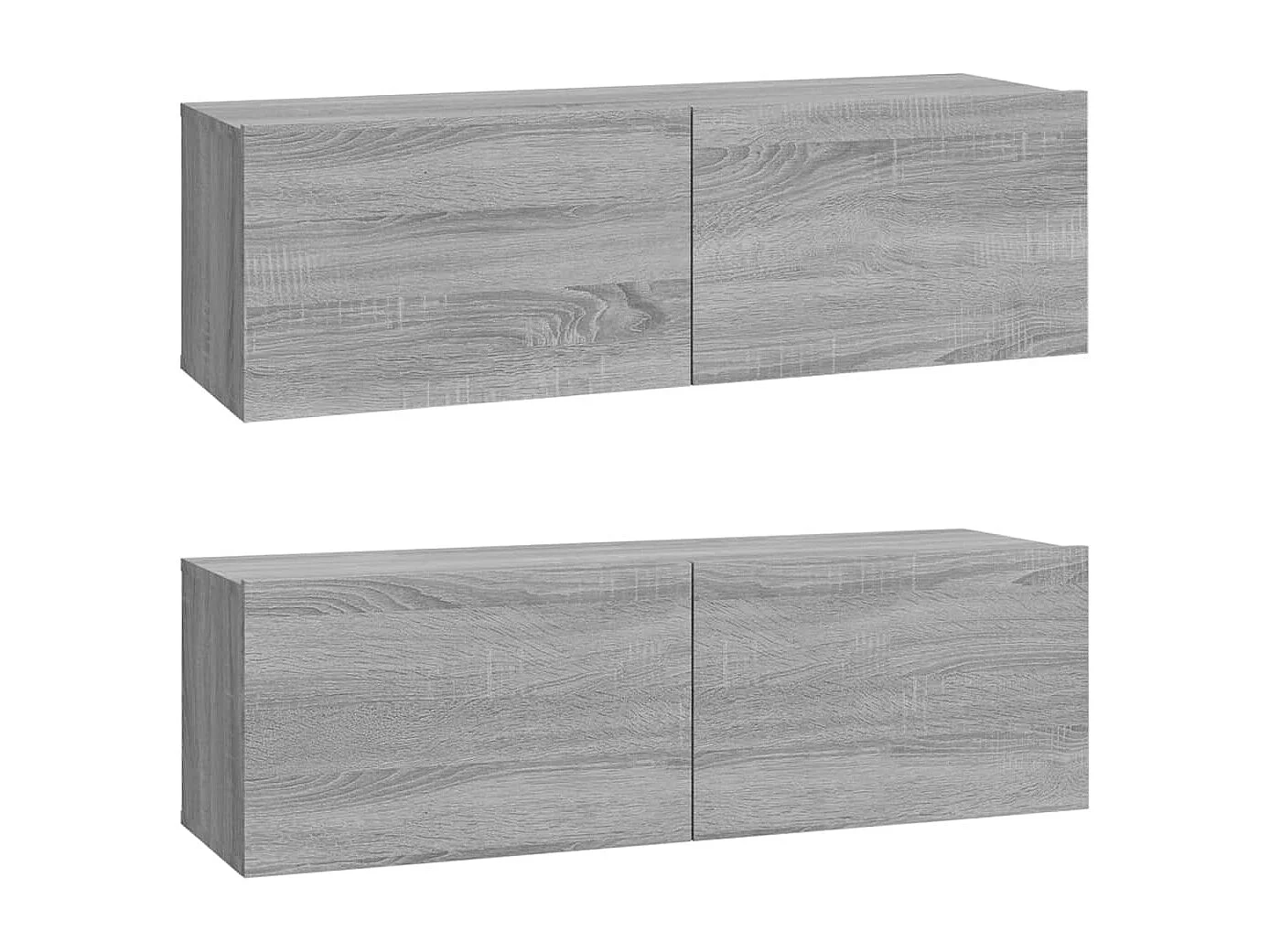 Conjunto de soporte para TV de 4 piezas en madera de ingeniería color gris Sonoma