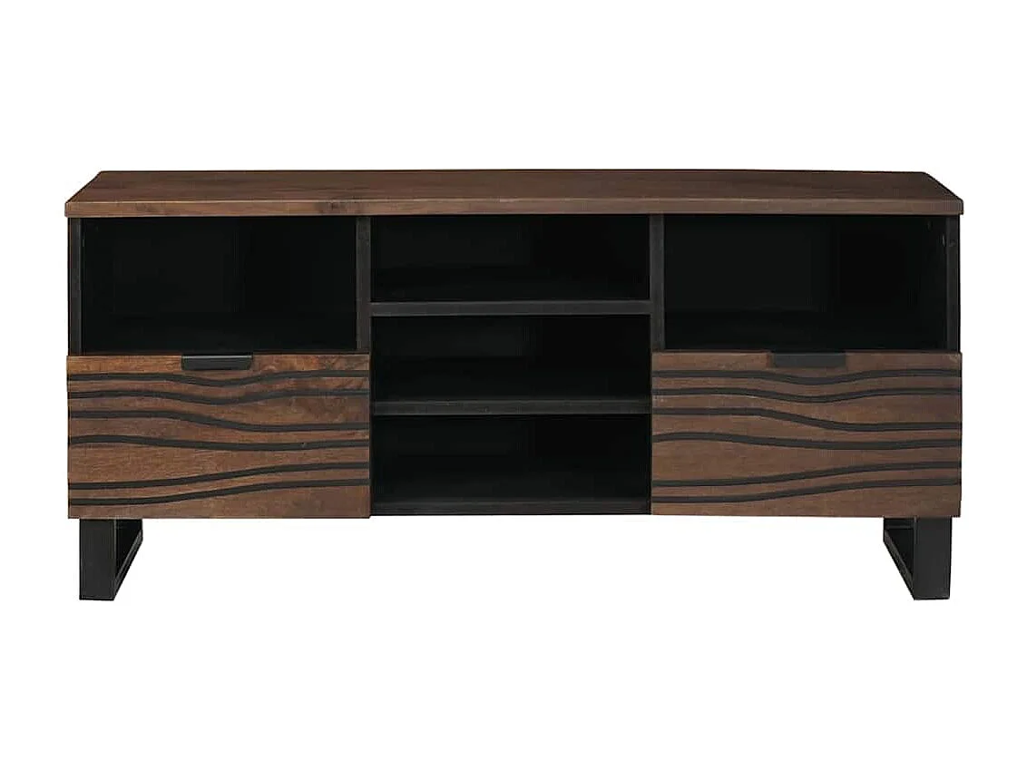 Meuble TV Marron 100 x 33 x 46 cm bois de manguier massif
