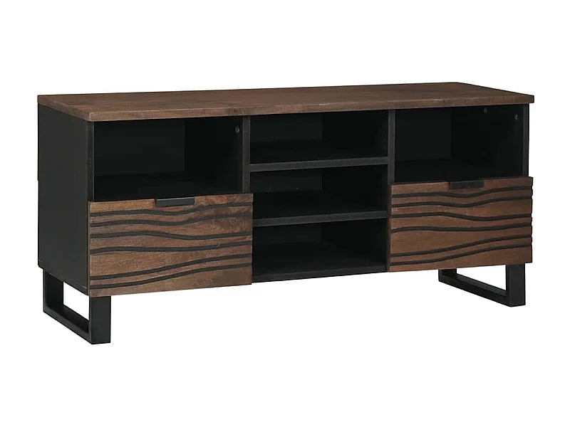 Meuble TV Marron 100 x 33 x 46 cm bois de manguier massif