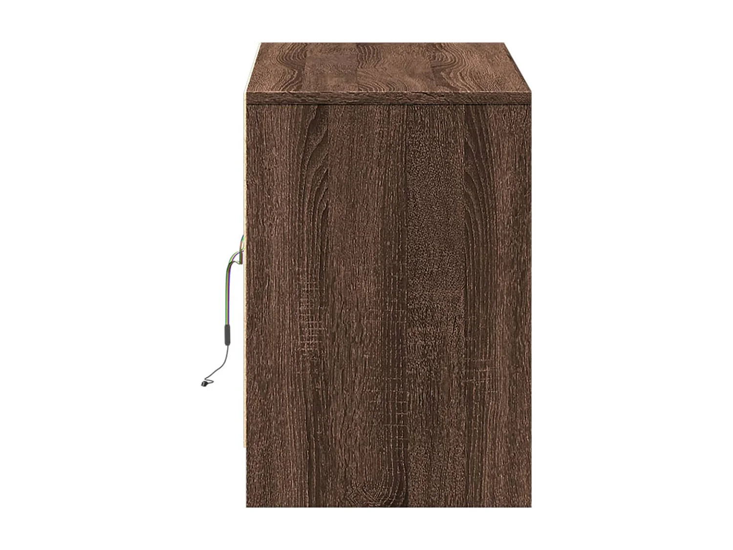 Meuble TV avec LED chêne marron 100x34x50 cm bois d'ingénierie