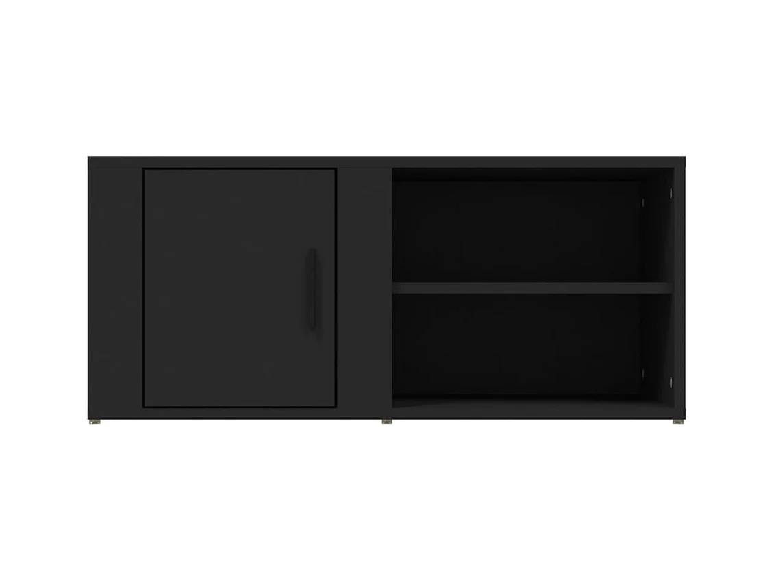 Mueble de TV 2 piezas Negro 80x31,5x36 cm Madera de Ingeniería