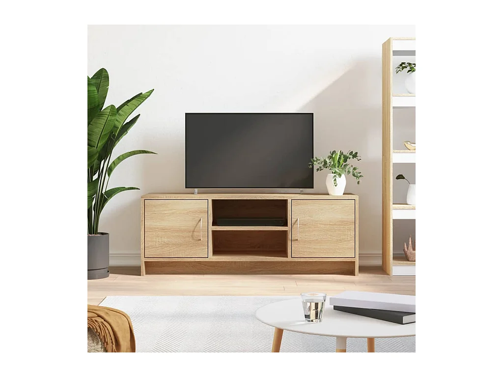 Meuble TV chêne sonoma 102x30x37,5 cm bois d'ingénierie