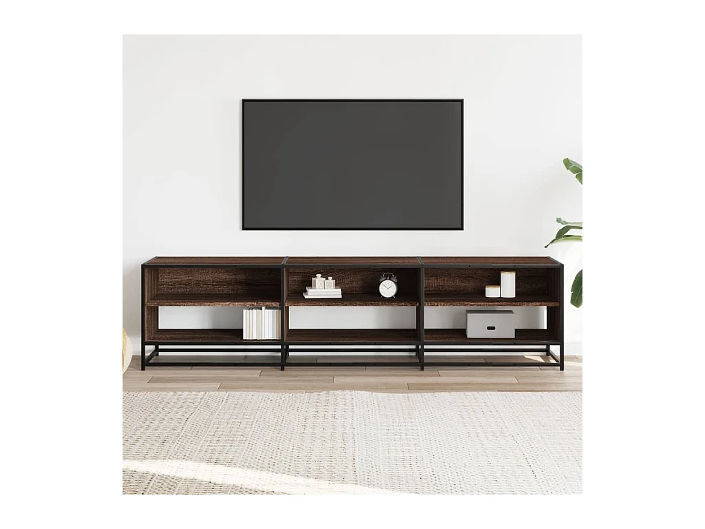 Meuble TV chêne marron 180x40x46 cm bois d'ingénierie