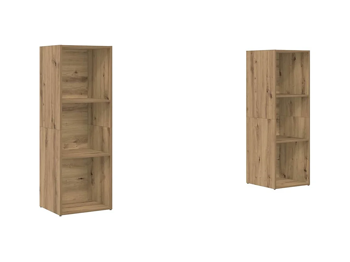 Ensemble meuble TV 2 pcs chêne artisanal 107 x 35 x 37 cm