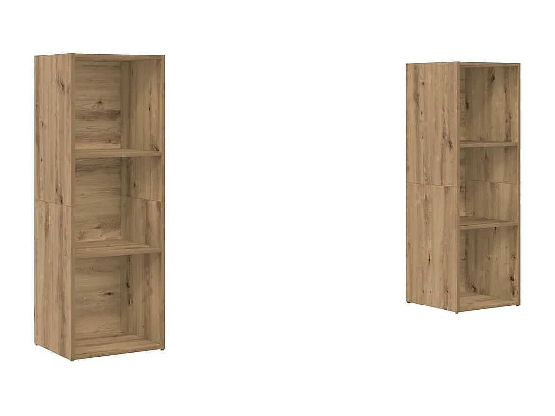 Ensemble meuble TV 2 pcs chêne artisanal 107 x 35 x 37 cm