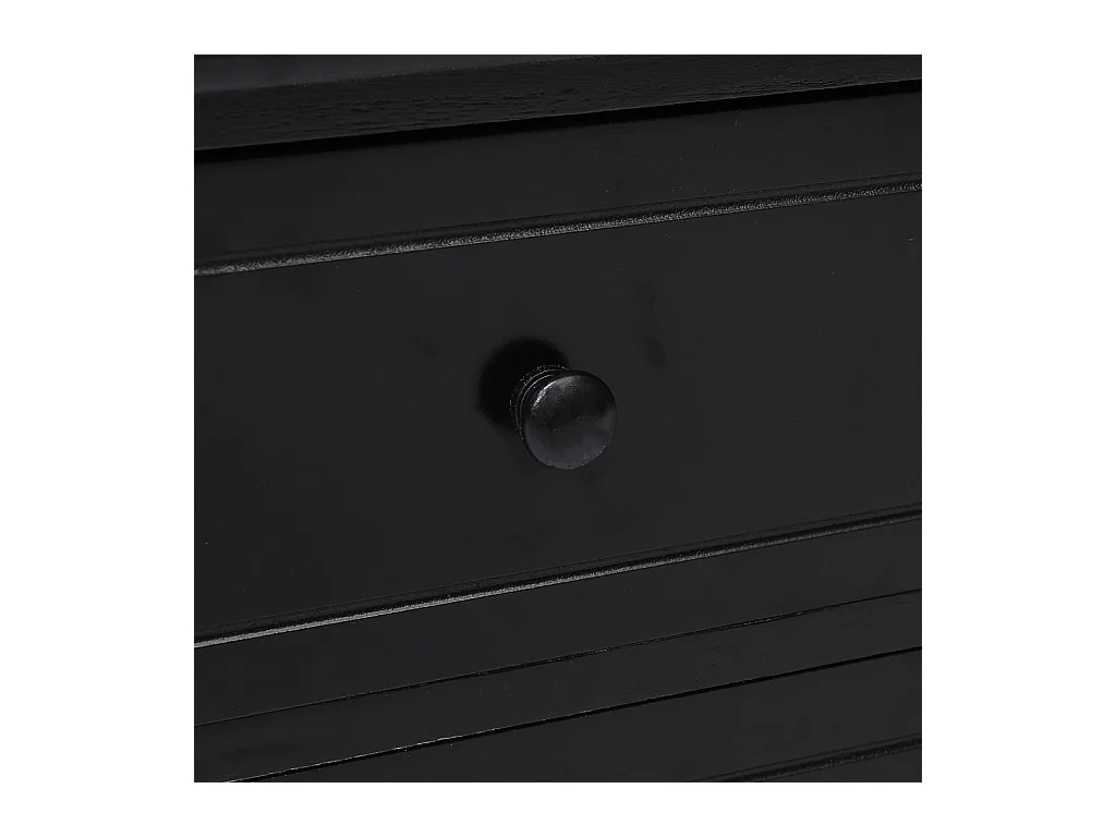 Zwarte tv-kast 108x30x40 cm massief paulowniahout