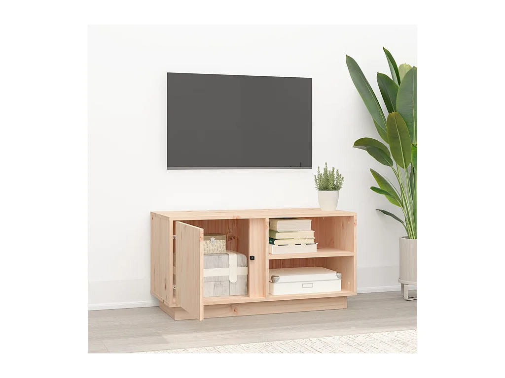 Mobile TV 80x35x40,5 cm Legno massello di pino