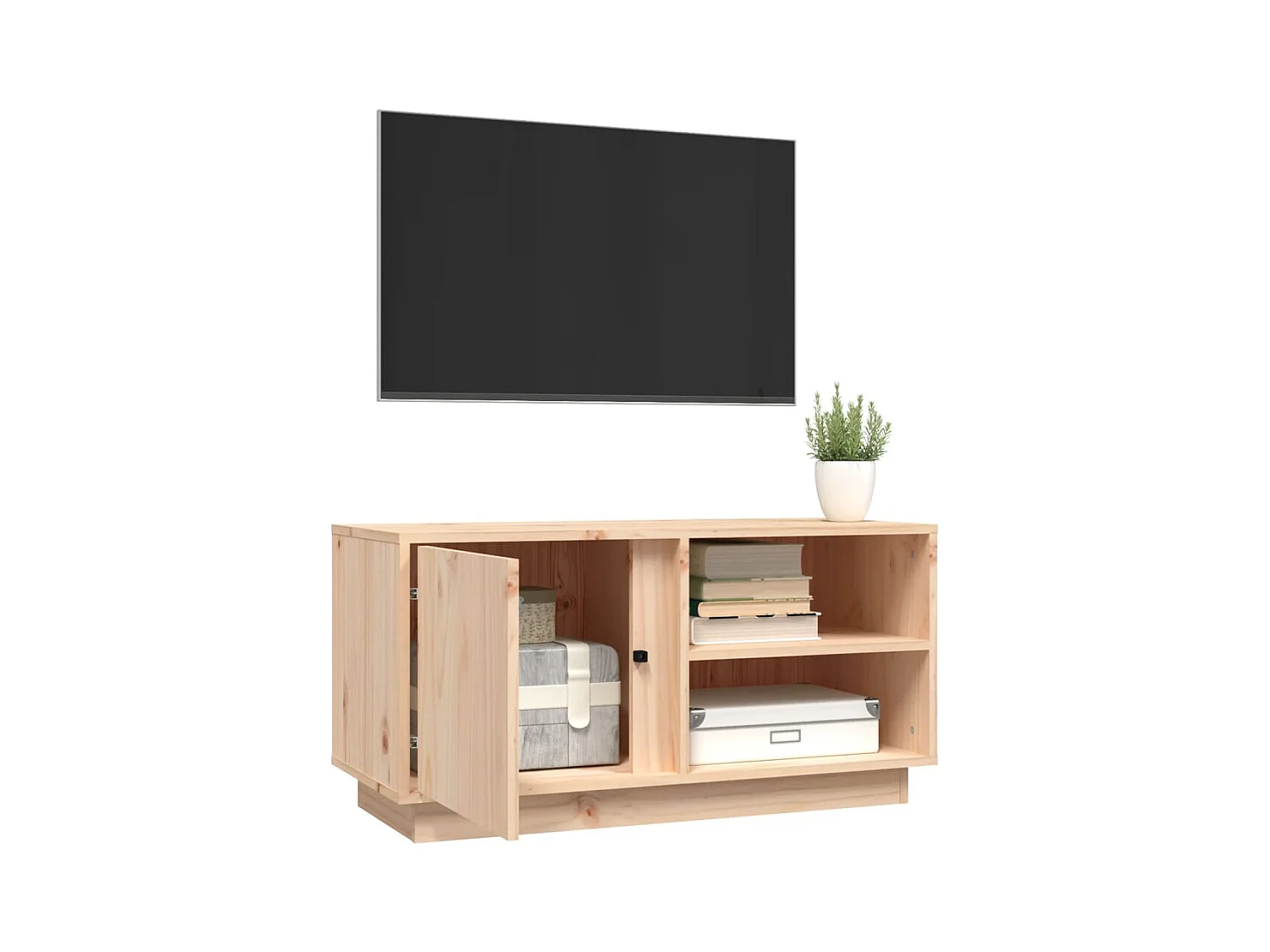 Mobile TV 80x35x40,5 cm Legno massello di pino