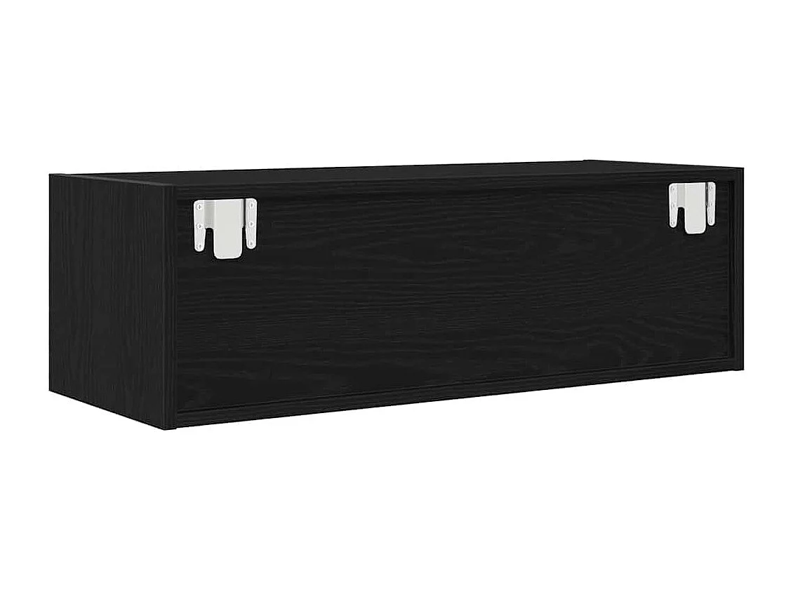 Meuble TV 2 pcs chêne noir 80x31x25,5 cm bois d'ingénierie