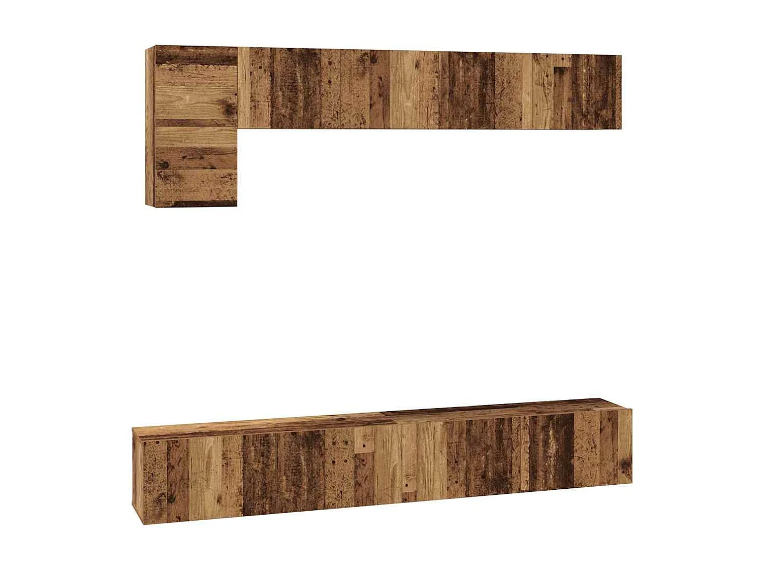 Set di mobili TV da 5 pezzi, legno anticato, 100 x 30 x 30 cm