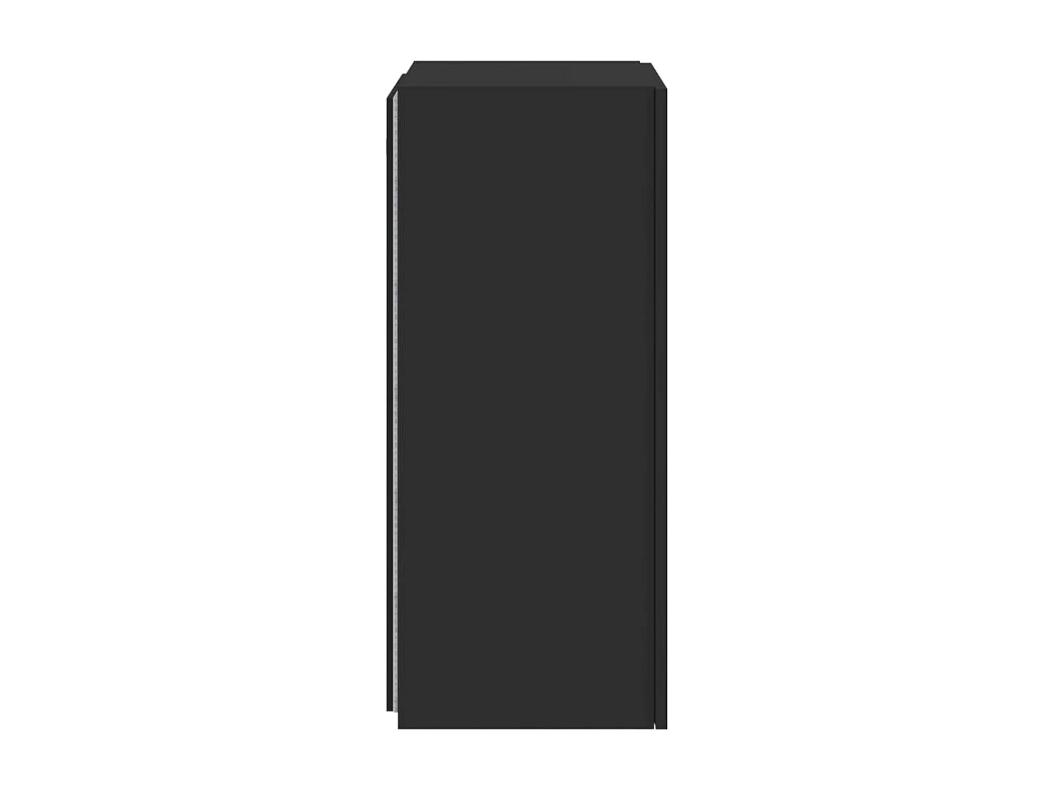 Wandmontierter TV-Schrank mit LED-Beleuchtung schwarz 40,5x35x80 cm