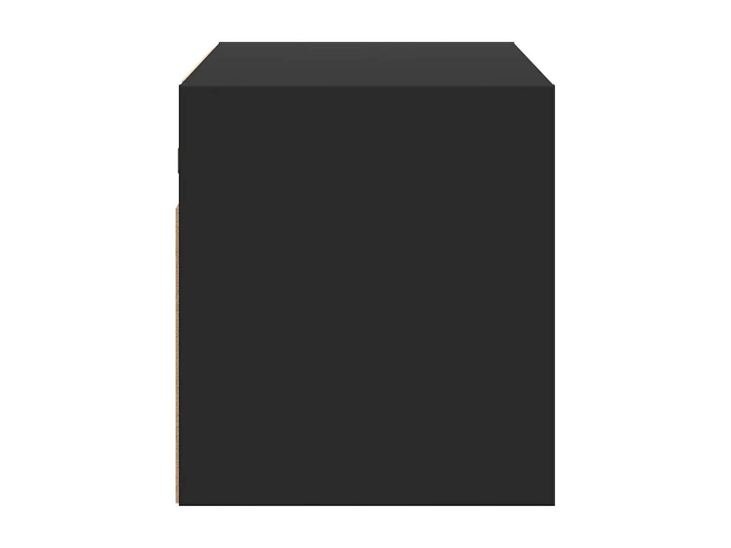 Mueble de TV de pared con luces LED negro 80x31x35 cm