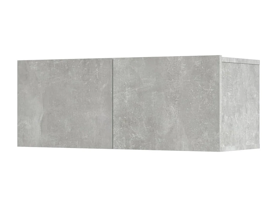 Conjunto de soporte para TV de 5 piezas de madera de ingeniería gris hormigón