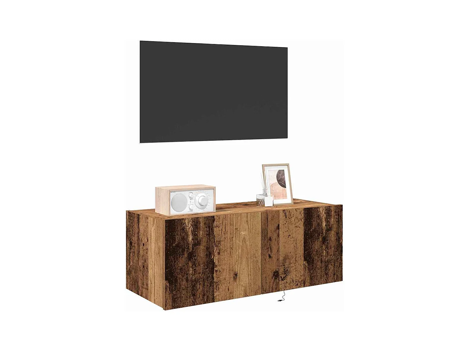 Mobile porta TV a parete Legno antico 80 x 35 x 31 cm Legno ingegnerizzato