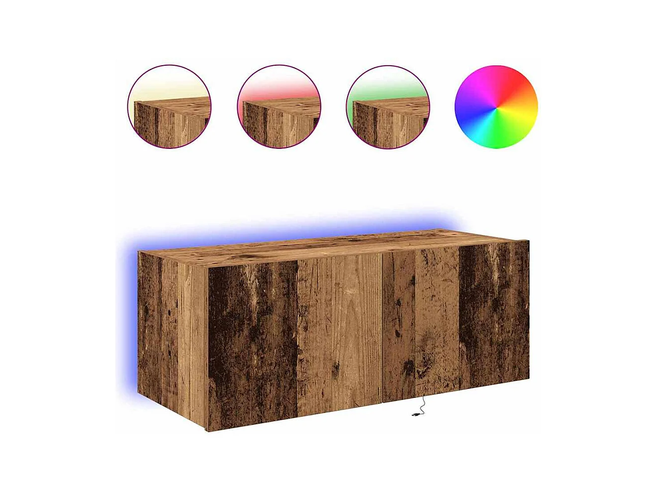 Mobile porta TV a parete Legno antico 80 x 35 x 31 cm Legno ingegnerizzato