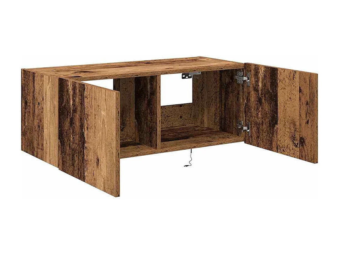 Mobile porta TV a parete Legno antico 80 x 35 x 31 cm Legno ingegnerizzato