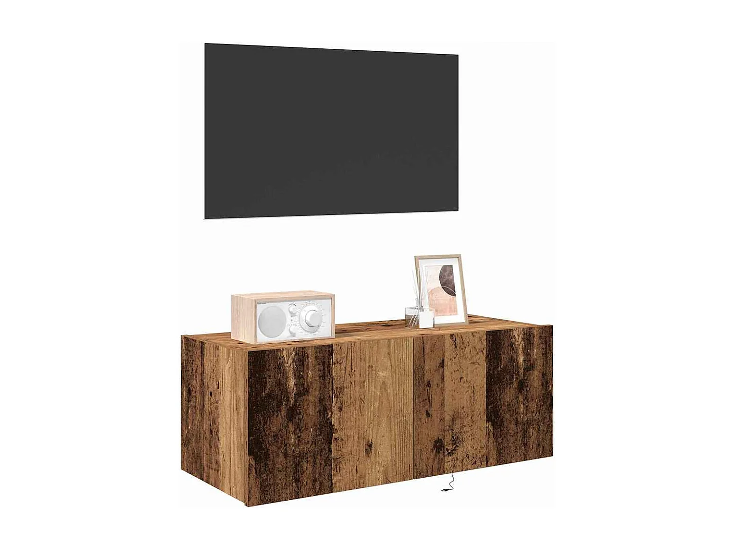 Meuble TV mural Bois ancien 80 x 35 x 31 cm Bois d'ingénierie