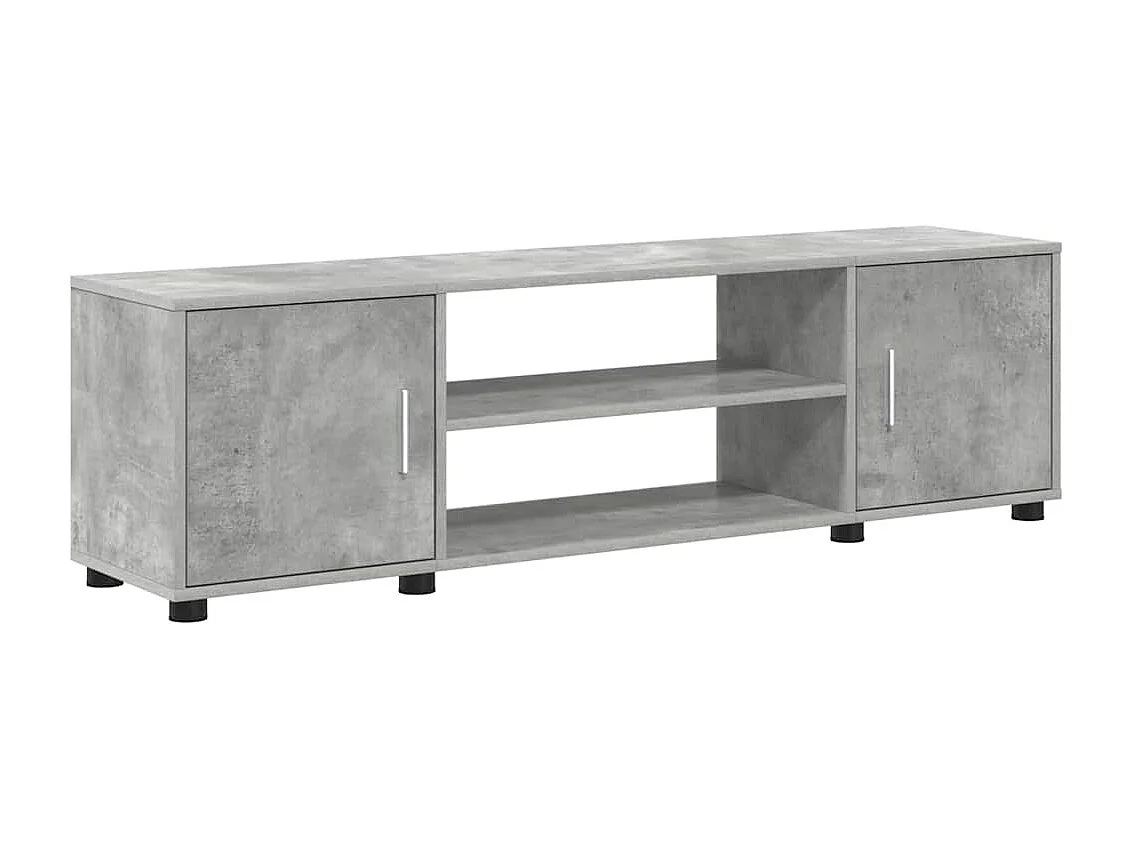 Ensemble de meuble TV 4 pièces Montage mural 4 pcs Gris béton