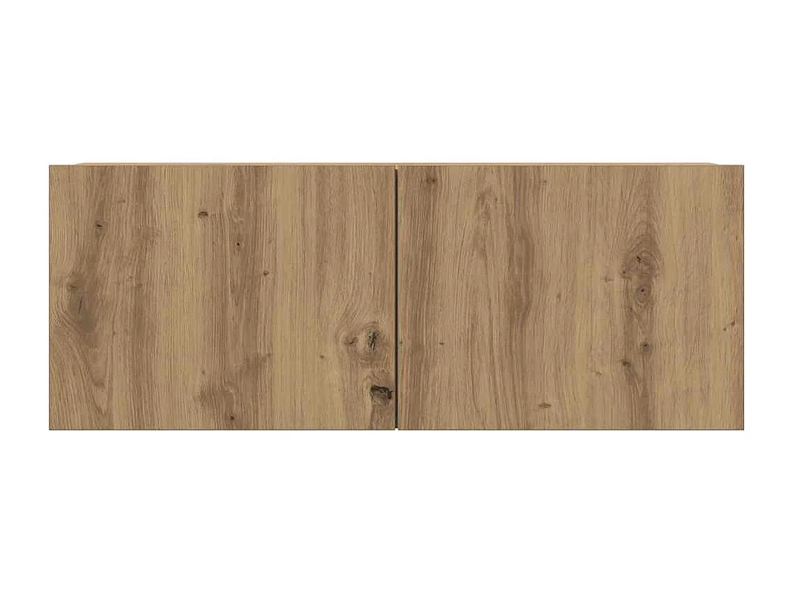 Mobili porta TV da parete 2 pezzi, rovere artigianale, 80x30x30 cm