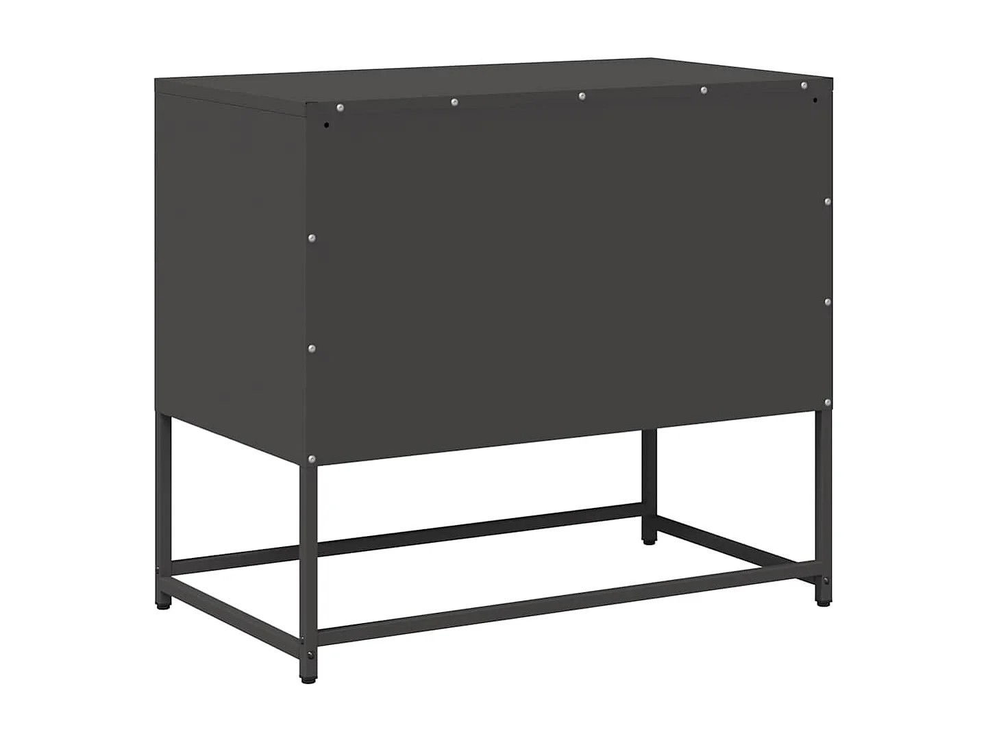 Meuble TV noir 68x39x60,5 cm acier