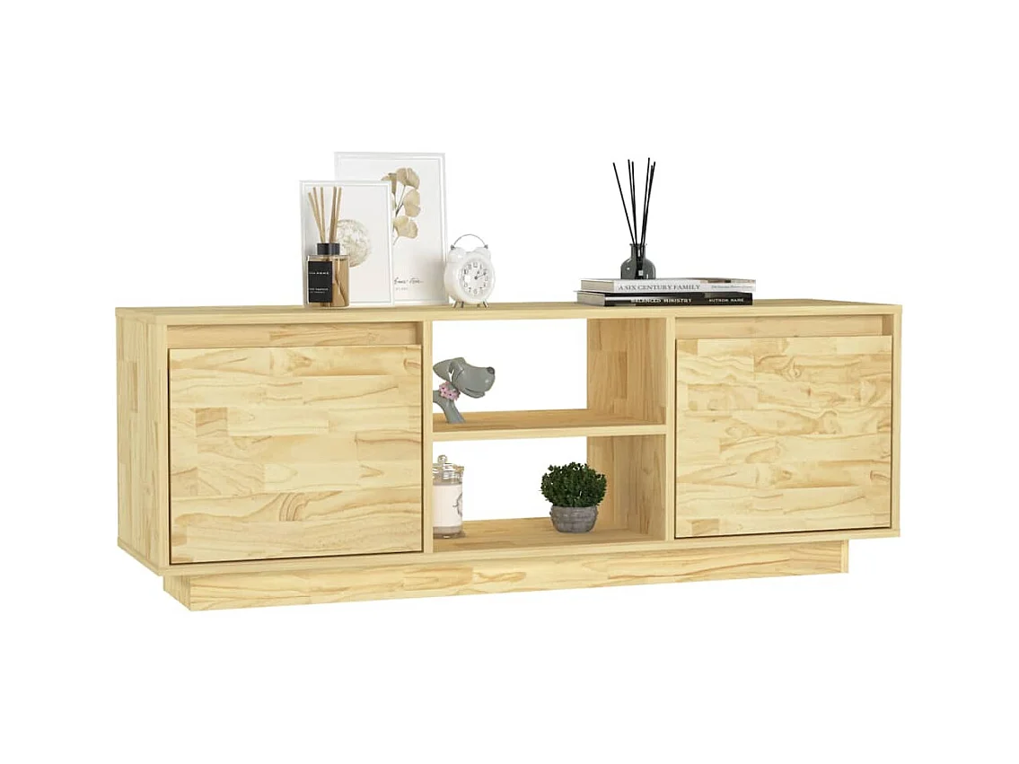 Mueble de TV 110x30x40 cm madera maciza de pino
