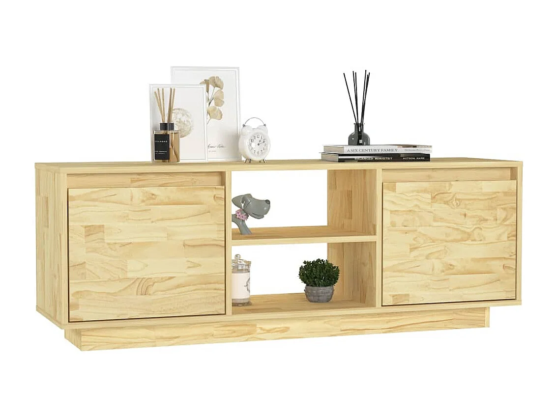 Mobile porta TV 110x30x40 cm in legno massello di pino