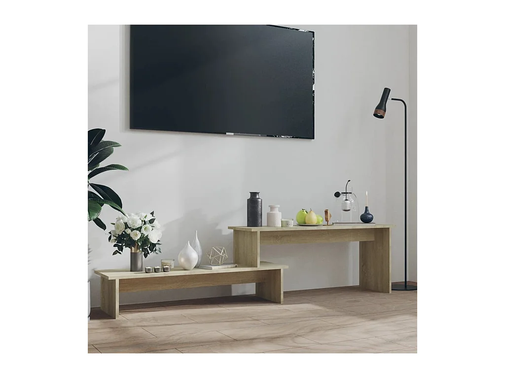 Meuble TV Chêne sonoma 180x30x43 cm Aggloméré